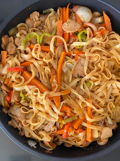 Una foto de Noodles de arroz chino