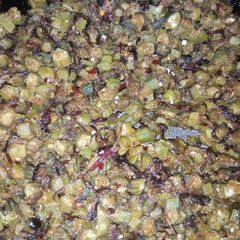 A picture of Kurkuri bhindi.