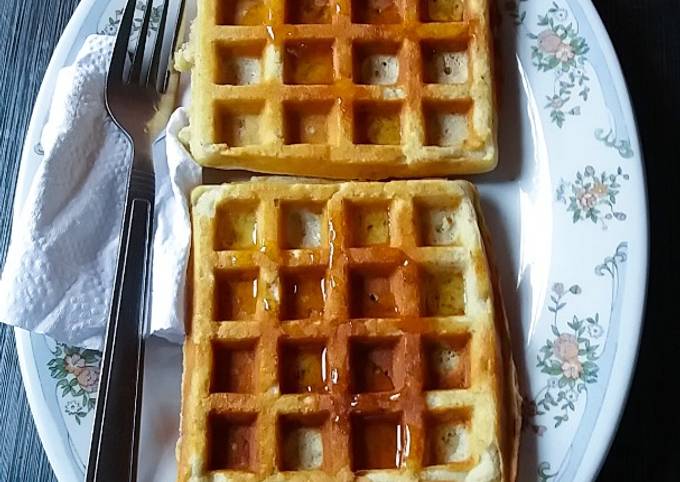 Almond/banana waffles