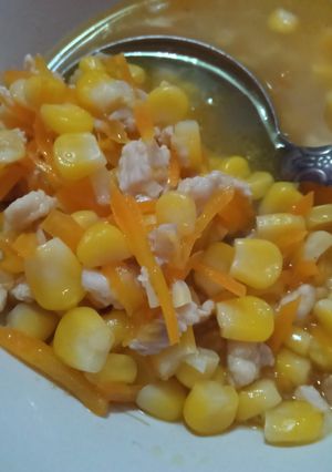 Foto resep Cah Ayam Jagung Wortel.  Mpasi 19month
