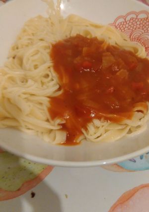 Una foto de Tallarines caseros