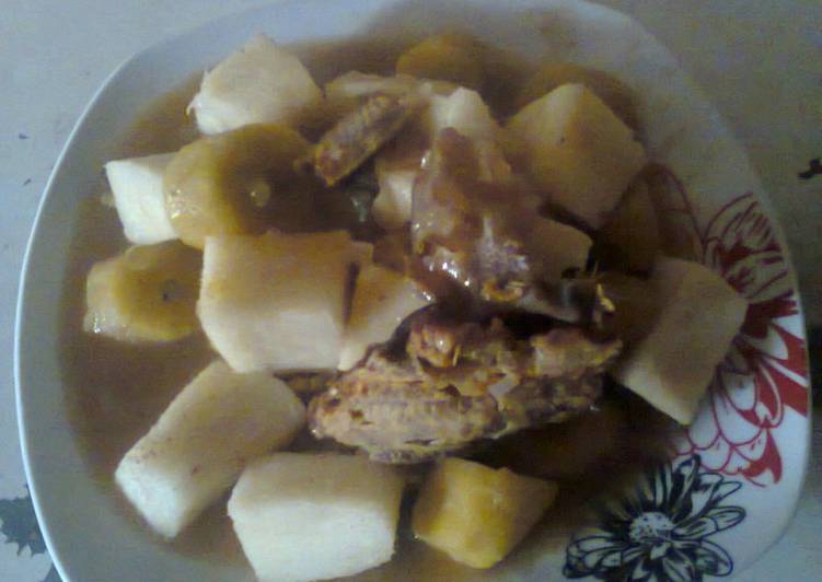 My Kids Love Dryfish pepper soup with yam and plantain