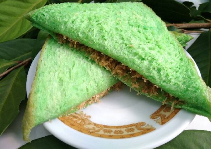 Resep Roti pandan kukus isi kinca Anti Gagal