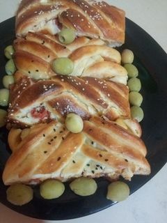 صورة لوصفة خبز الضفيرة المحشية