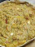 Tarta de zapallitos, zanahorias y pasta de maní