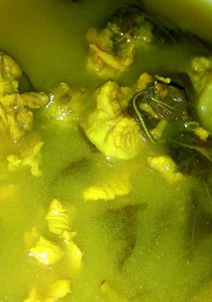 Foto resep Daging lempah kuning campur kusur (Daun Rosella)