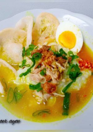 Foto resep Bubur ayam kuah kuning