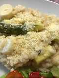 Risoto de palmito com aspargos