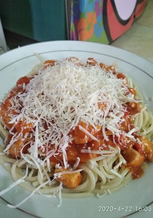 Foto resep Spaghetti hot chiken