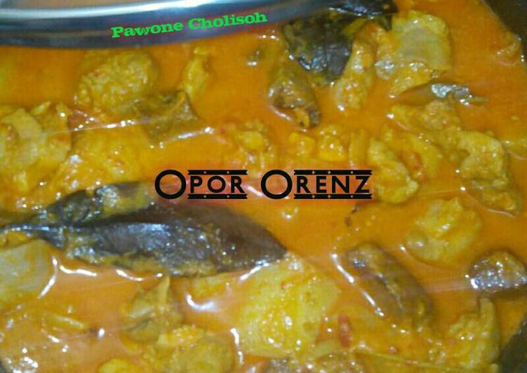 Langkah Mudah untuk meracik Opor Ayam Orenz, Menggugah Selera