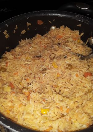 Una foto de Arroz a la jardinera