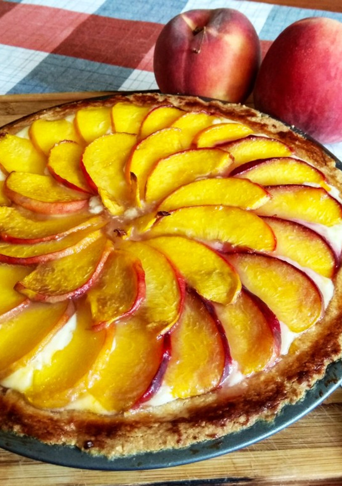 Una foto de Tarta de melocotón