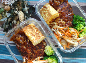 【減脂便當】鮪魚豆腐漢堡排便當 的食譜成品照片