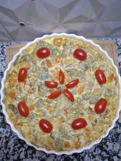 Una foto de Tortilla de chauchas y calabaza al horno!