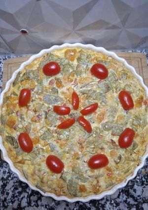 Una foto de Tortilla de chauchas y calabaza al horno!