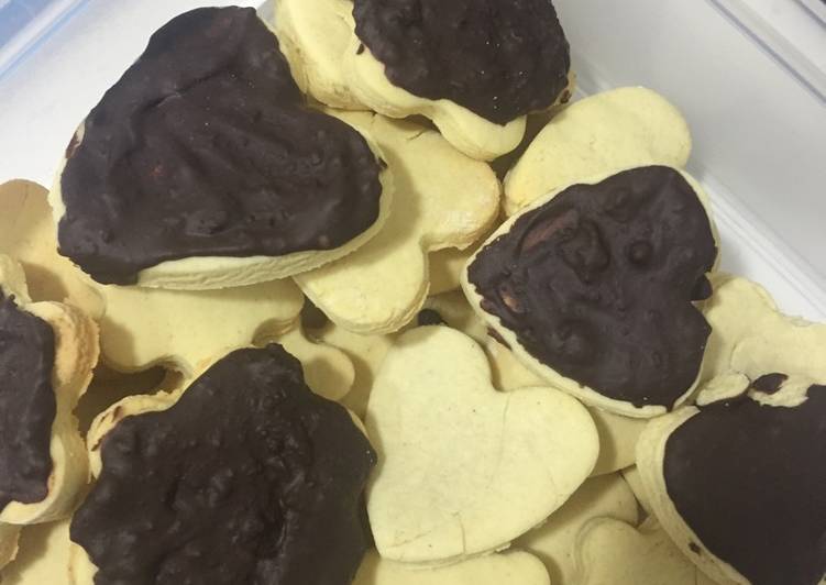 Galletas de mantequilla con chocolate