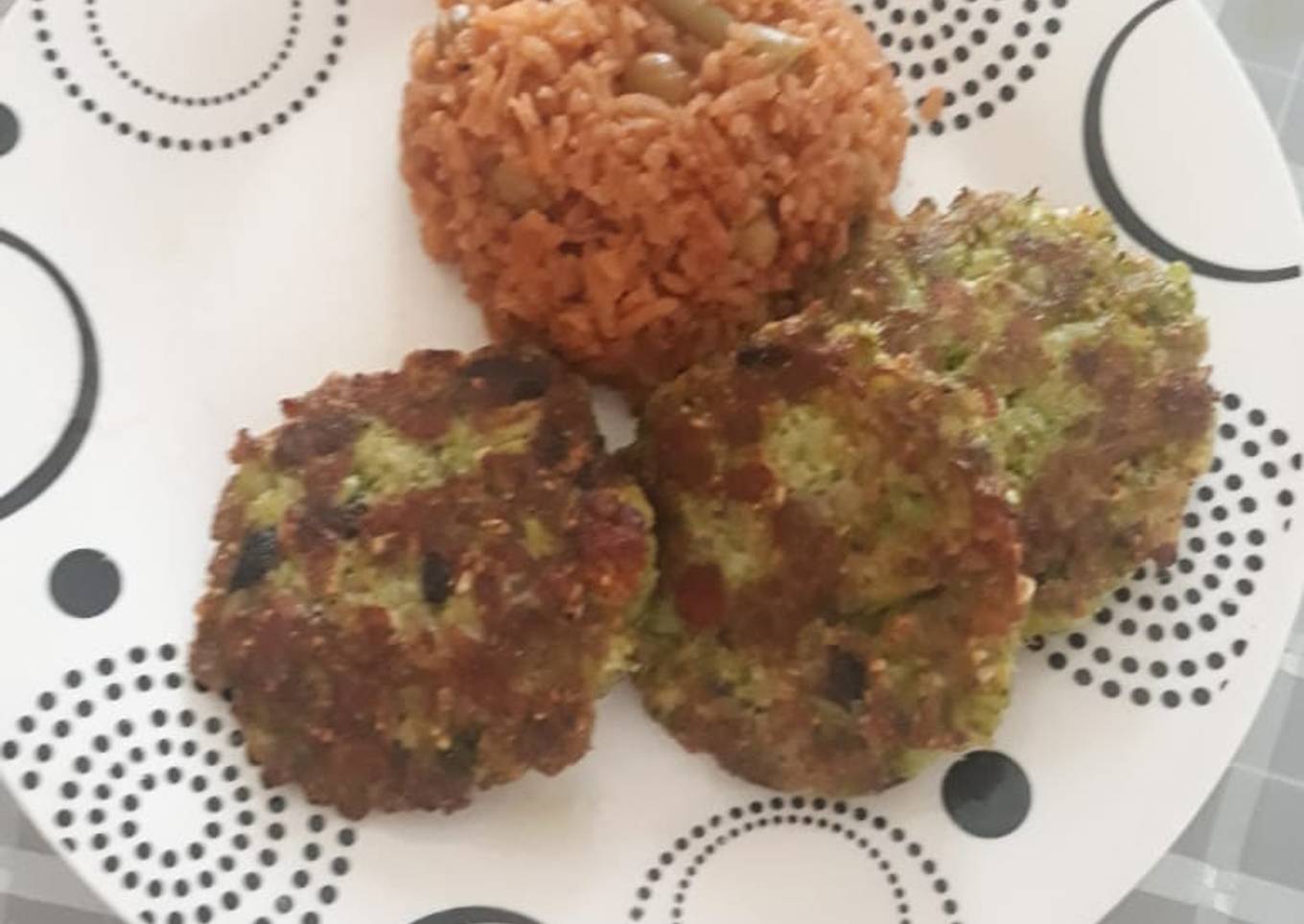 Tortitas de brócoli con champiñones