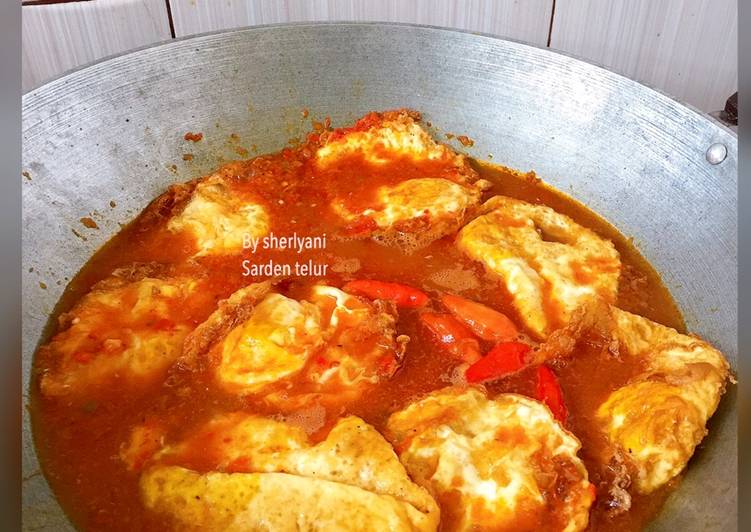 Resep Sarden telor pedes mantep yang Enak