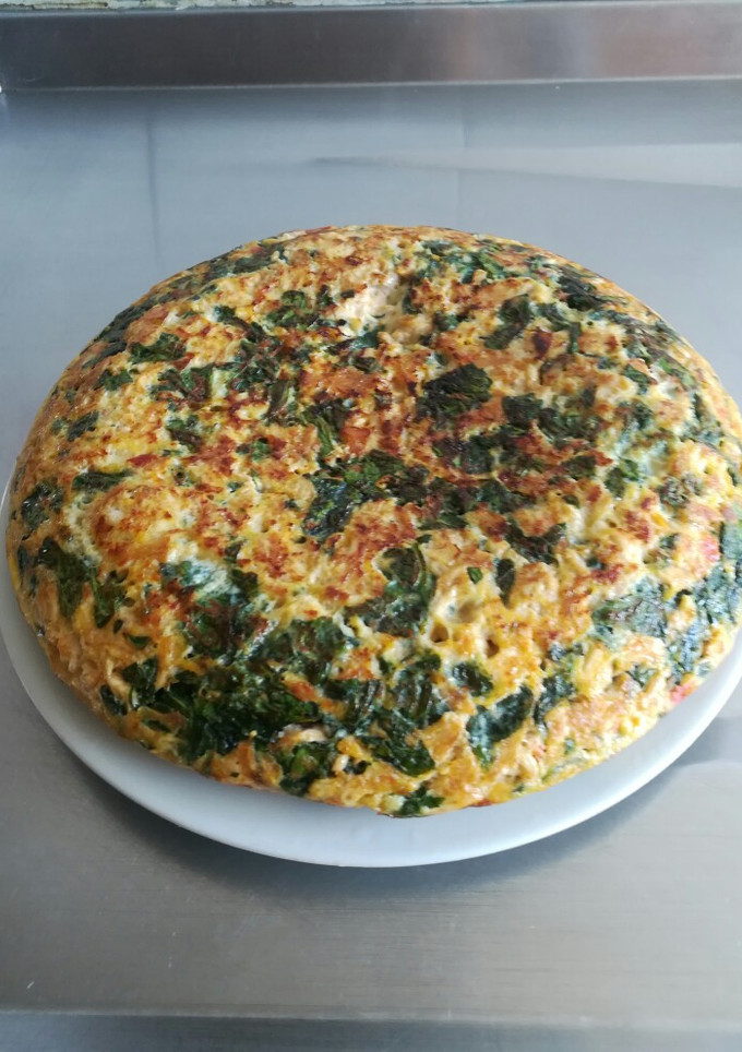 Una foto de Torta de espinaca y pollo
