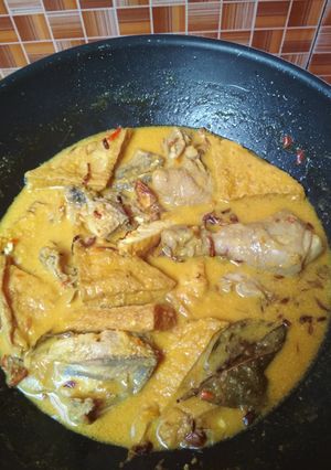 Foto resep Opor ayam tahu pedas