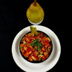A picture of Babugosha (Indian pear) Chaat.