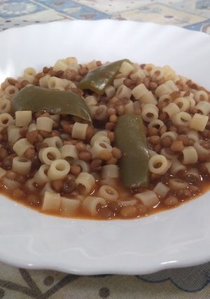 Foto di Ditali con lenticchie