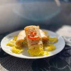 A picture of Paratha Egg Roll.
