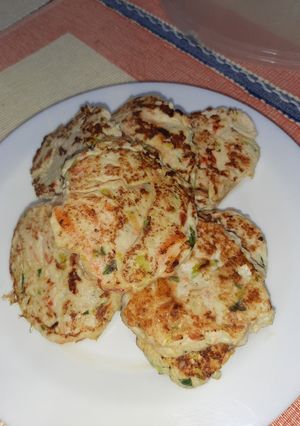 Una foto de Tortitas de pollo molido