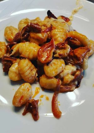 Une photo de Gratin de gnocchis au Munster et Chorizo