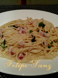 Una foto de Espaguetis a la carbonara