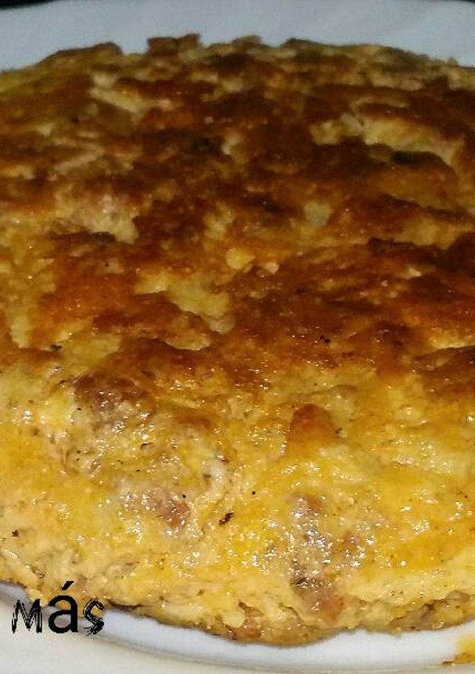Una foto de Tortilla-soufflé de chichas de chorizo