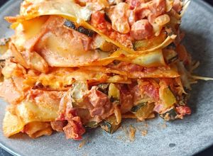 Une photo de Lasagnes courgettes sauce Kiri