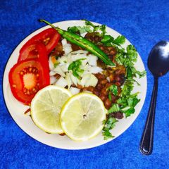 A picture of Manipur style Chana Kanghou / kala chana.
