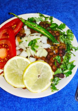 A picture of Manipur style Chana Kanghou / kala chana.