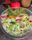 Весняний салат з молодої капусти та редиски🥗