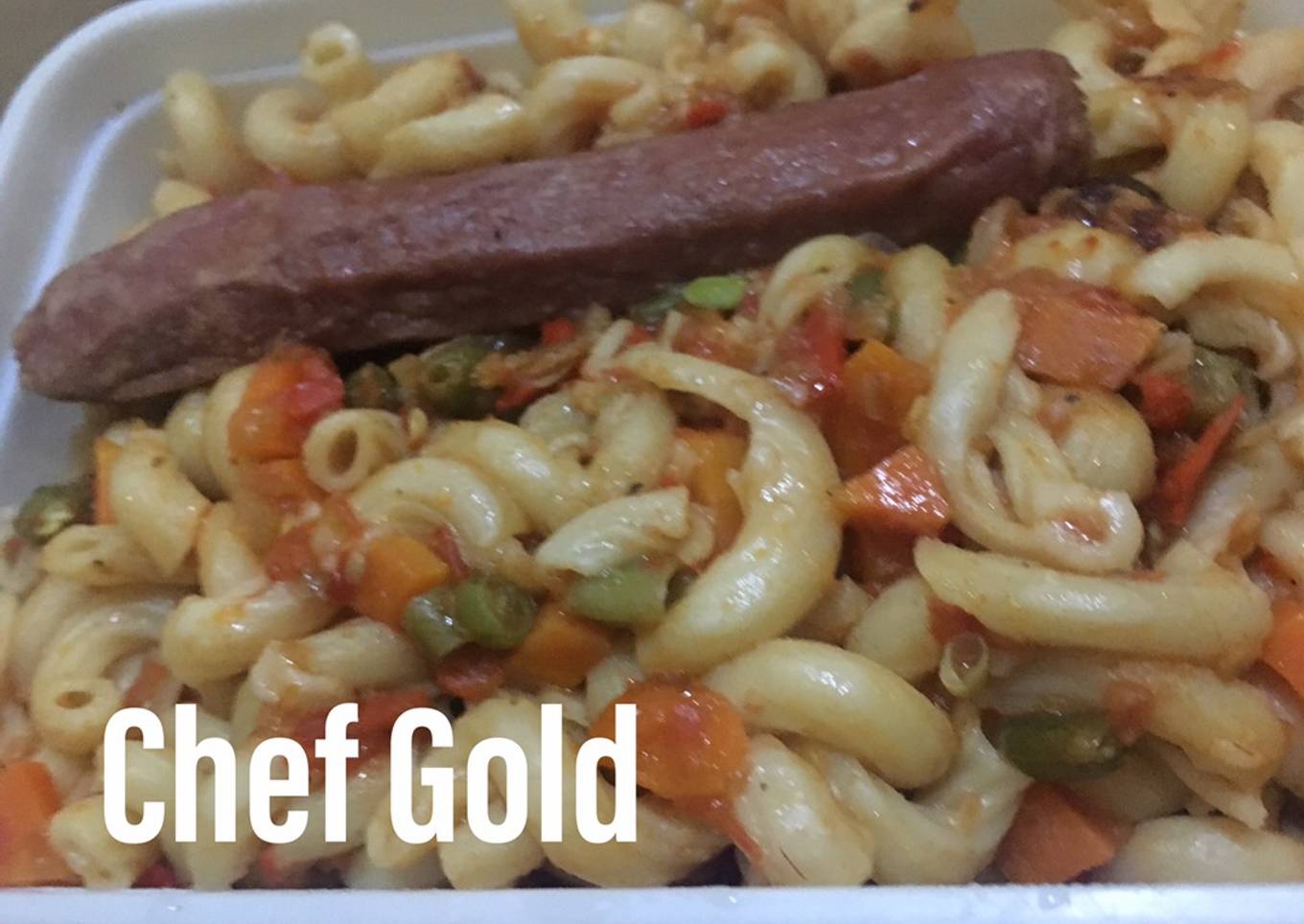 Veg Macaroni with sausage