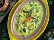 A picture of rice and green moong daal