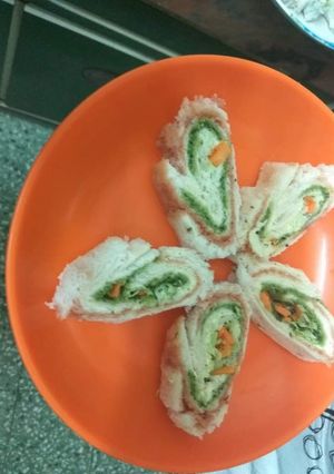 A picture of Rj special Pinwheel sandwich.