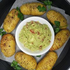 Hasselback potatoes A picture of Hasselback potatoes.