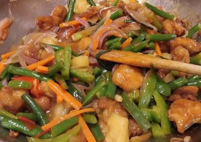 Ayam Asam Manis dan Sayur (Sweet and Sour Chicken mixed veggies)