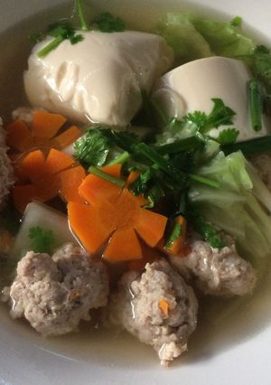 รูปของ แกงจืดเต้าหู้ถั่วเหลืองหมูสับ🐷