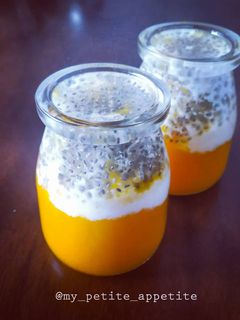 மாம்பழம் சப்ஜா புட்டிங் (Maambala sabja pudding recipe in tamil) செய்முறை முக்கிய புகைப்படம்