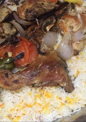 صورة لوصفة دجاج مشوي مع الرز