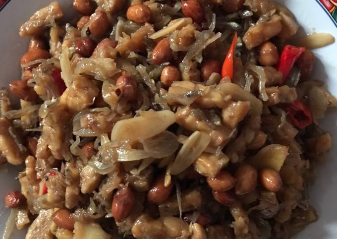 Cara Buat Kering tempe kacang teri Murah