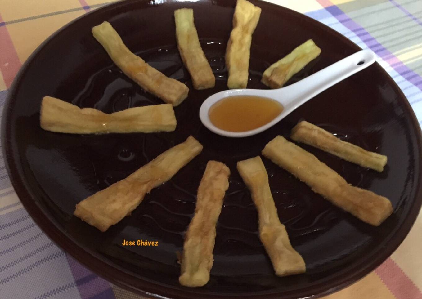 Palitos de Berenjena crujientes a la Miel