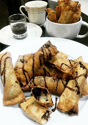 Foto resep Banana Chocolate Spring Rolls