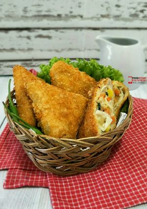 Foto resep Risol Ubi Kayu isi Sayur Ayam Jamur