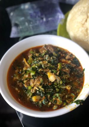 A picture of Okra soup.