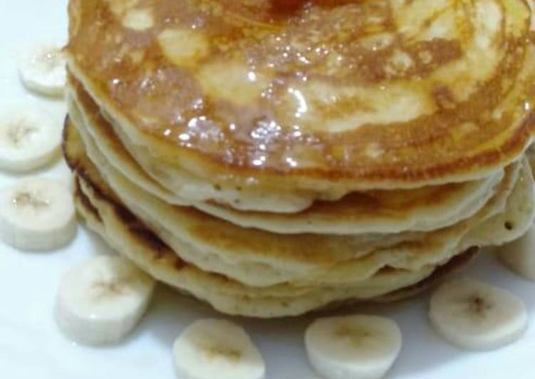 Recipe of Super Quick Homemade Healthy nashta for my kids banana pancakes 🥞