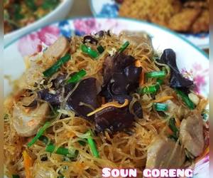 Resep Mudah Soun goreng jamur kuping Gurih Mantul